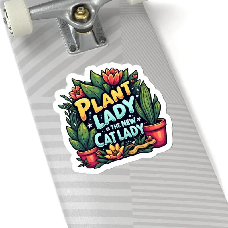 Plant Lady Is The New Cat Lady Sticker featuring a stylish plant-themed design