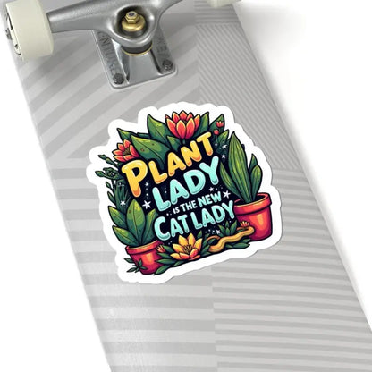 Plant Lady Is The New Cat Lady Sticker featuring a stylish plant-themed design