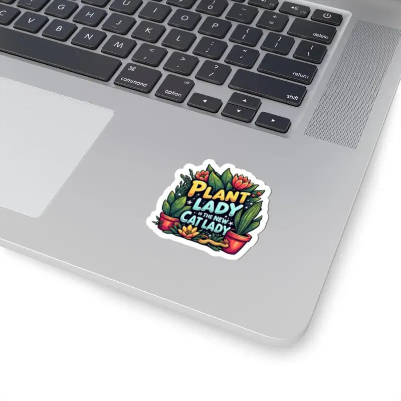 Plant Lady Is The New Cat Lady Sticker showcasing a trendy plant-themed design