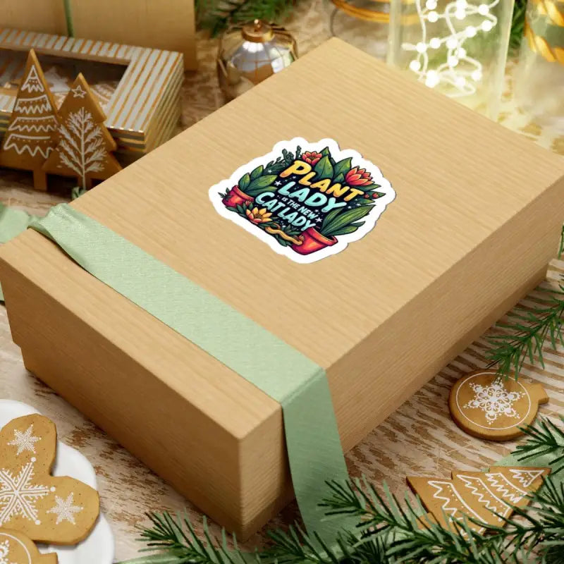 Gift box featuring Plant Lady Is The New Cat Lady Sticker for plant enthusiasts