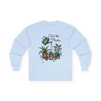 Plant Lover Long Sleeve Tee I Just Wet My Planties Fun - Ocean State Styles