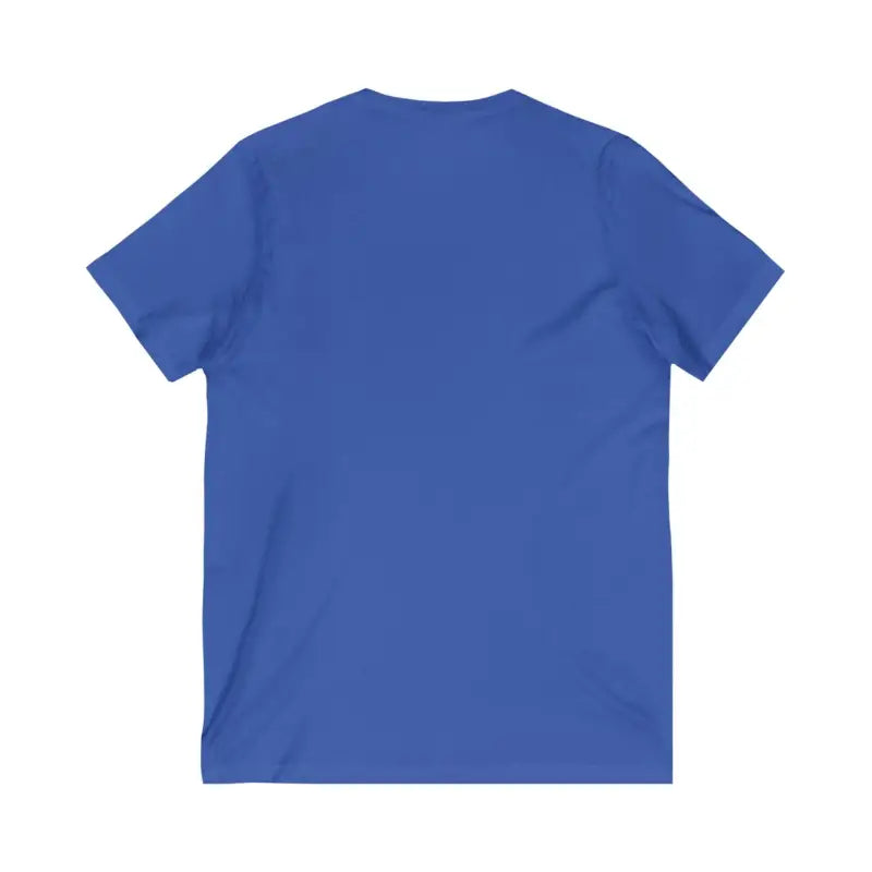Blue V-neck T-shirt from the Plant Mama collection showcasing casual style