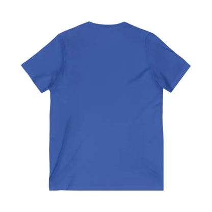 Blue V-neck T-shirt from the Plant Mama collection showcasing casual style
