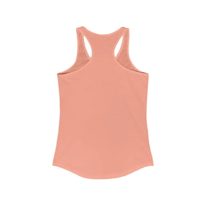 Peach-colored racerback tank top for active women, Plant Mama lifestyle apparel