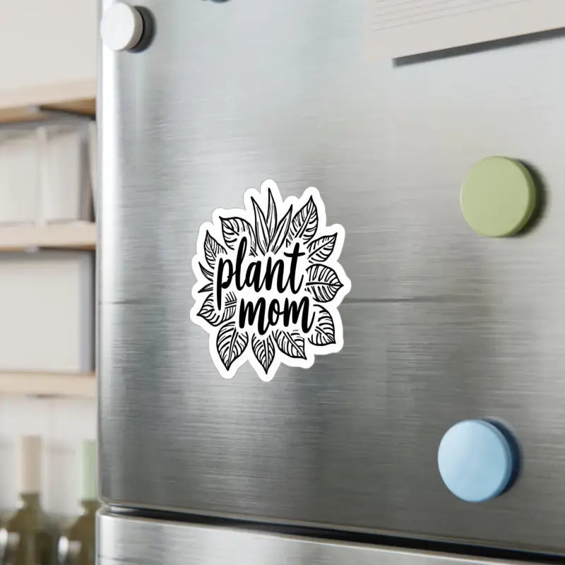 Plant Mom Sticker featuring Leaf Design suitable for indoor and outdoor use