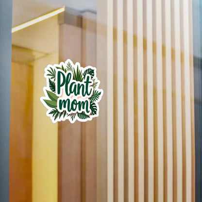 Plant Mom Sticker with Tropical Foliage for Stylish Home Decor Enhancement
