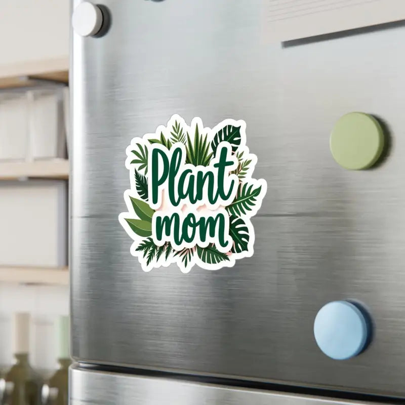 Plant Mom Sticker featuring Tropical Foliage for stylish Home Decor enhancement