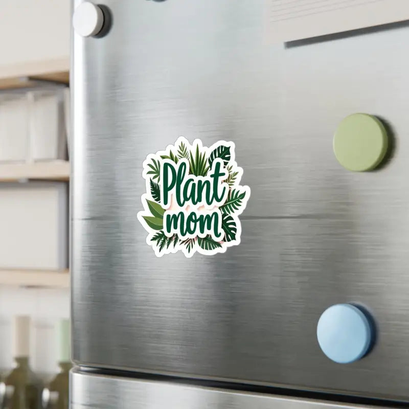 Plant Mom Sticker featuring tropical foliage design for stylish home decor
