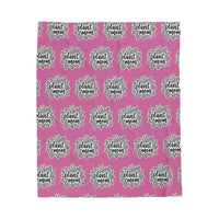 Plush Pink Blanket With Plant Mom Pattern For Cozy Comfort - Ocean State Styles