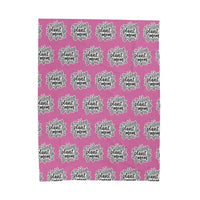 Plush Pink Blanket With Plant Mom Pattern For Cozy Comfort - Ocean State Styles