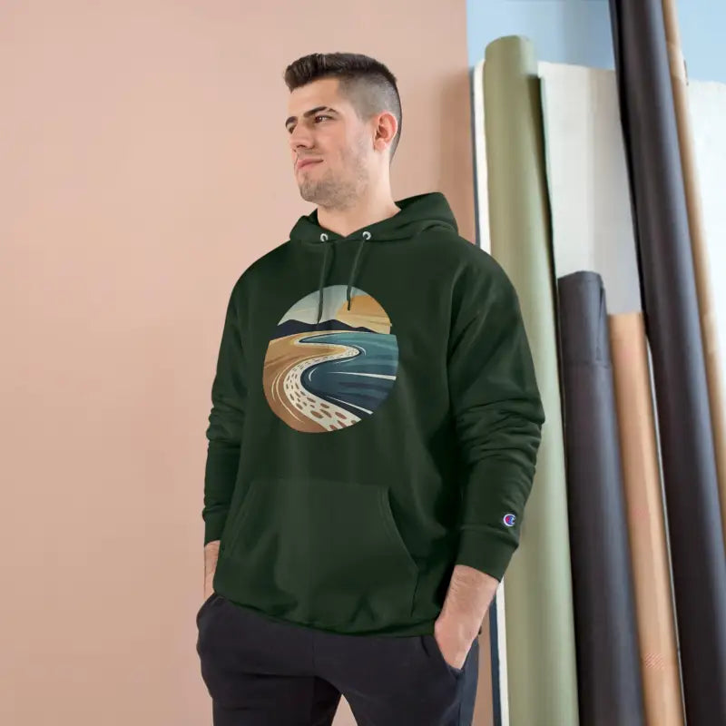 Private Beach Club Coastal Hoodie for Ultimate Comfort by Champion - Ocean State Styles