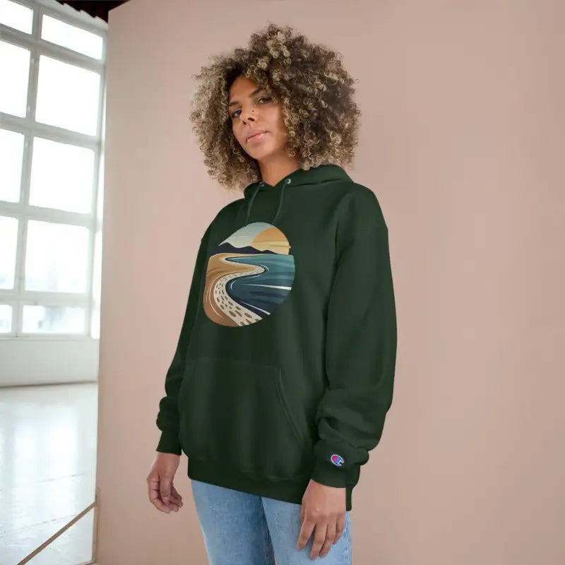 Private Beach Club Coastal Hoodie for Ultimate Comfort by Champion - Ocean State Styles