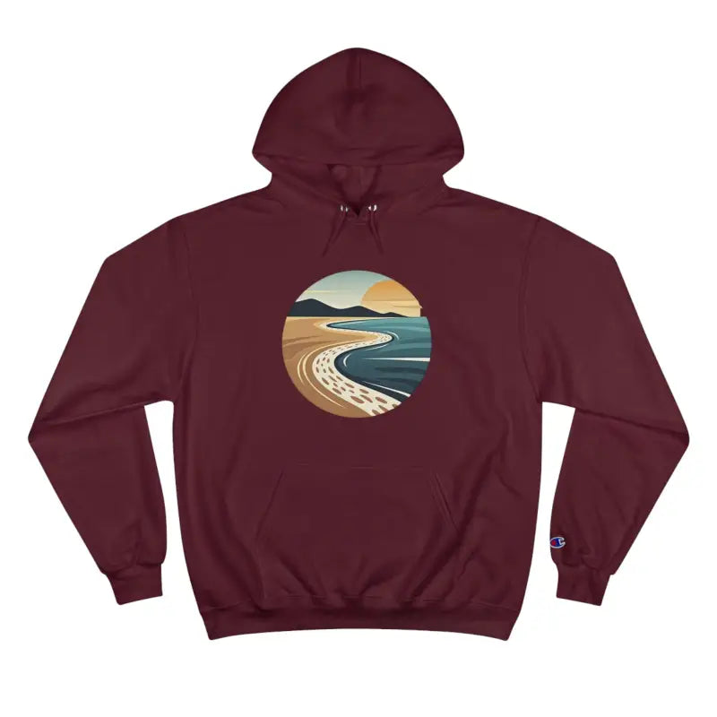 Private Beach Club Coastal Hoodie for Ultimate Comfort by Champion - Ocean State Styles