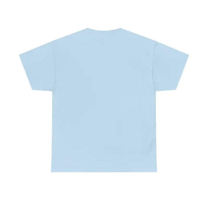 Light blue t-shirt featuring Rainbow Dog Dad design for pet parents