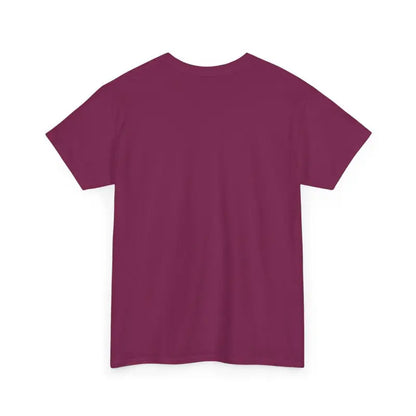 Maroon t-shirt featuring Rainbow Dog Dad design for pet parents