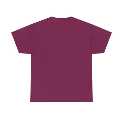 Maroon t-shirt featuring Rainbow Dog Dad design for pet parents and dog lovers
