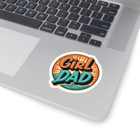 Retro Girl Dad Sticker with Sunburst Design for Proud Dads - Ocean State Styles