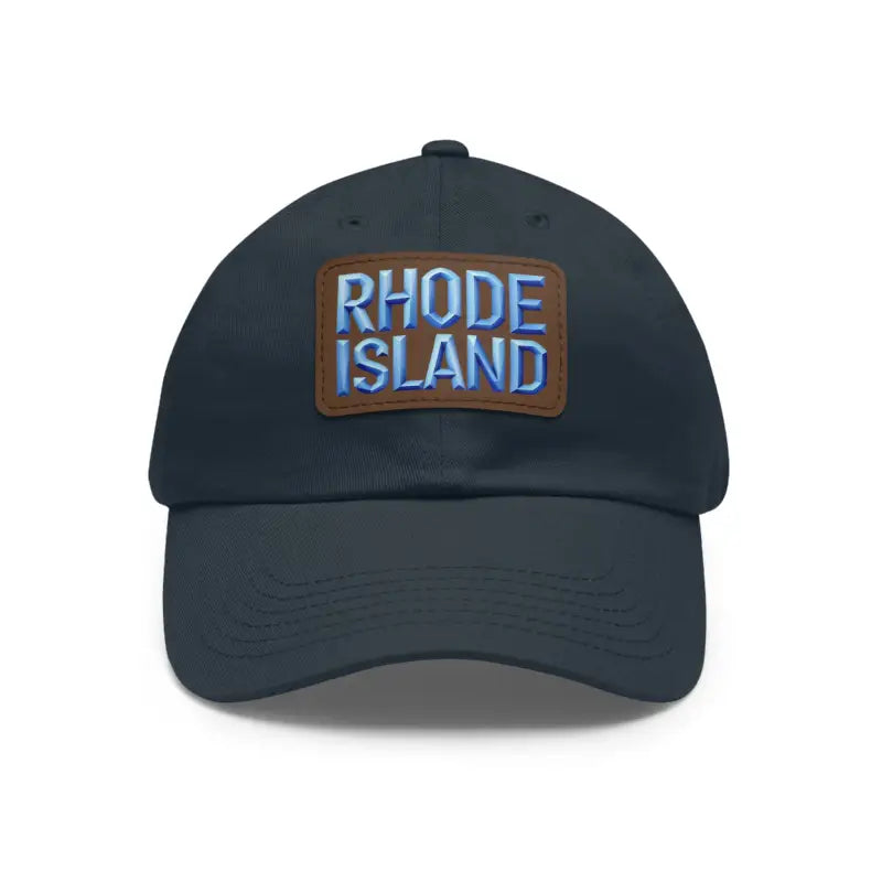 Navy baseball cap featuring Rhode Island patch from Rhode Island Baseball Caps and Dad Hats