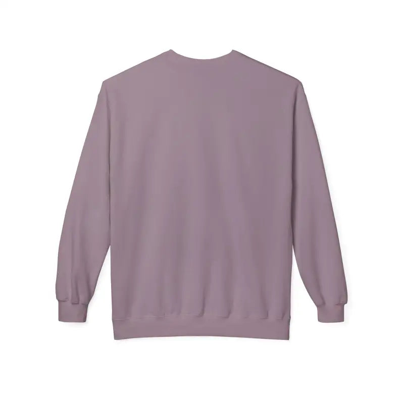 Lavender cotton blend crewneck sweatshirt with ribbed cuffs and hem
