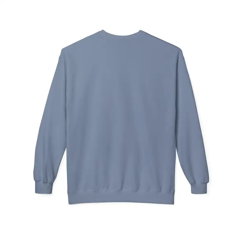 Light blue cotton crewneck sweatshirt with ribbed cuffs and hem