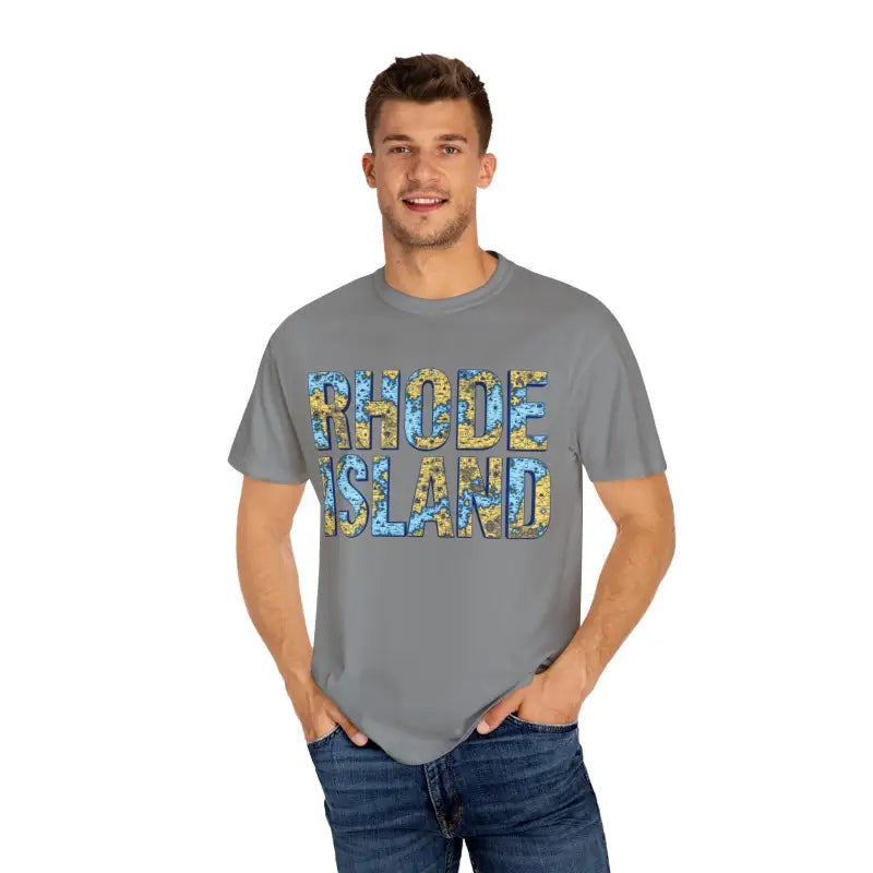 Rhode Island Garment Dyed Unisex T-Shirt Casual Coastal Vibe - Ocean State Styles