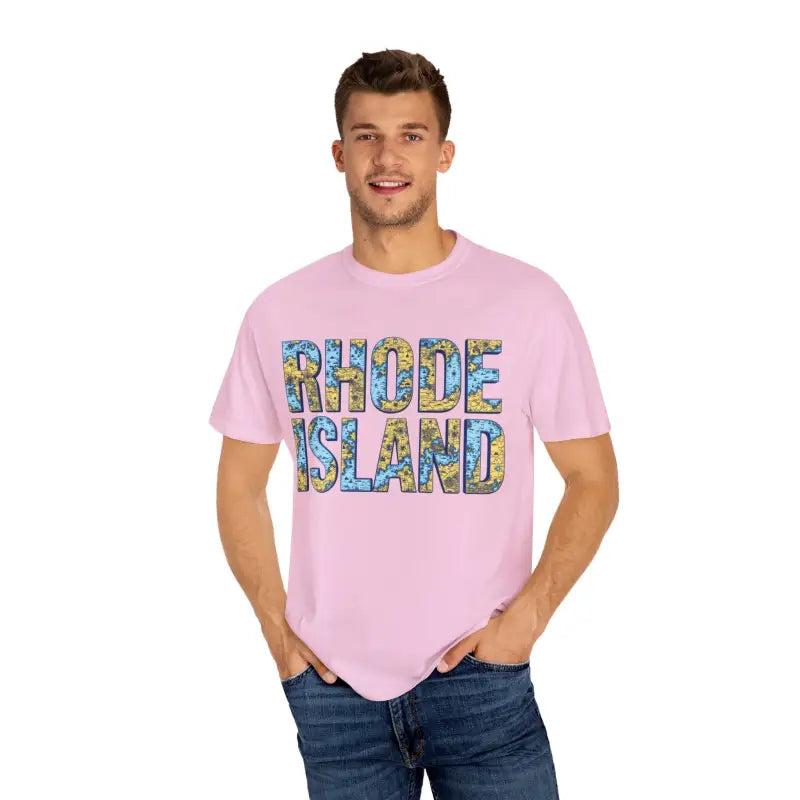 Rhode Island Garment Dyed Unisex T-Shirt Casual Coastal Vibe - Ocean State Styles