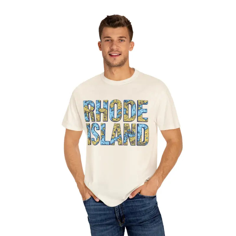 Rhode Island Garment Dyed Unisex T-Shirt Casual Coastal Vibe - Ocean State Styles