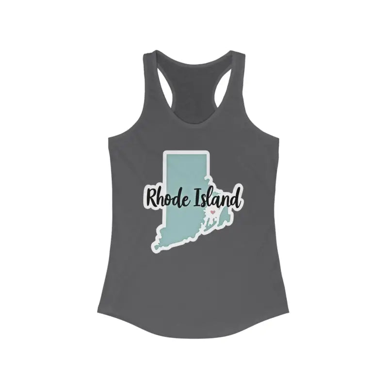 Rhode Island Graphic Racerback Tank Top for Active Women - Ocean State Styles