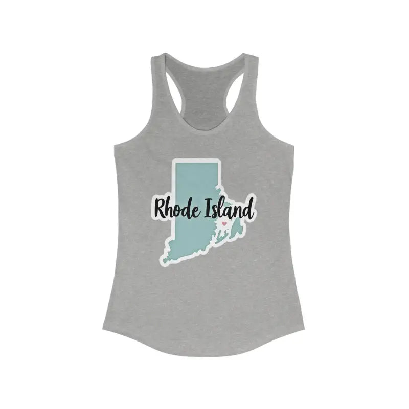 Rhode Island Graphic Racerback Tank Top for Active Women - Ocean State Styles
