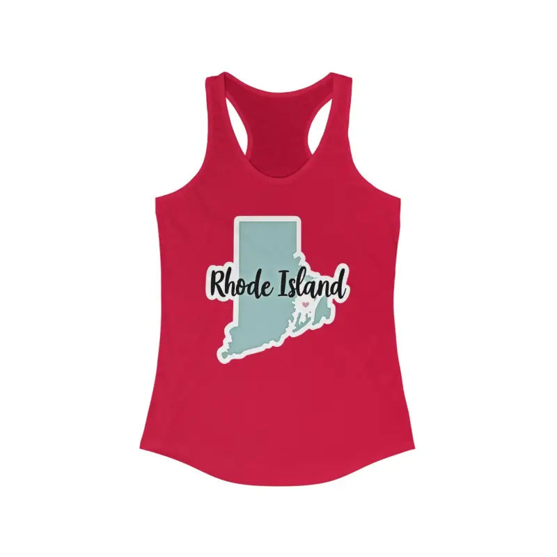 Rhode Island Graphic Racerback Tank Top for Active Women - Ocean State Styles