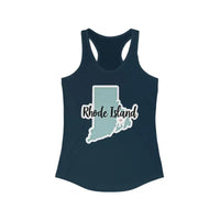 Rhode Island Graphic Racerback Tank Top for Active Women - Ocean State Styles