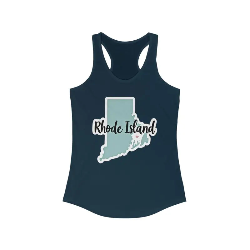 Rhode Island Graphic Racerback Tank Top for Active Women - Ocean State Styles