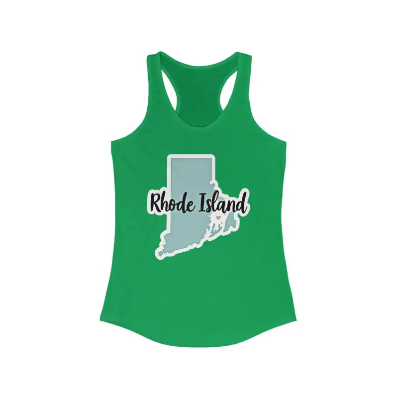 Rhode Island Graphic Racerback Tank Top for Active Women - Ocean State Styles
