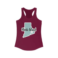 Rhode Island Graphic Racerback Tank Top for Active Women - Ocean State Styles