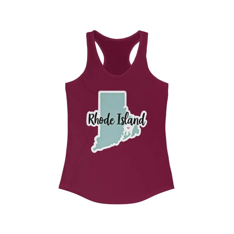 Rhode Island Graphic Racerback Tank Top for Active Women - Ocean State Styles