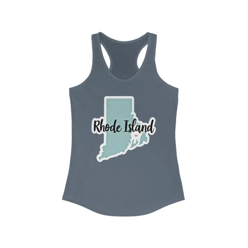 Rhode Island Graphic Racerback Tank Top for Active Women - Ocean State Styles