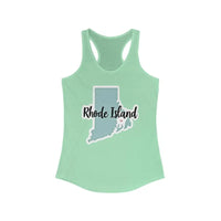 Rhode Island Graphic Racerback Tank Top for Active Women - Ocean State Styles