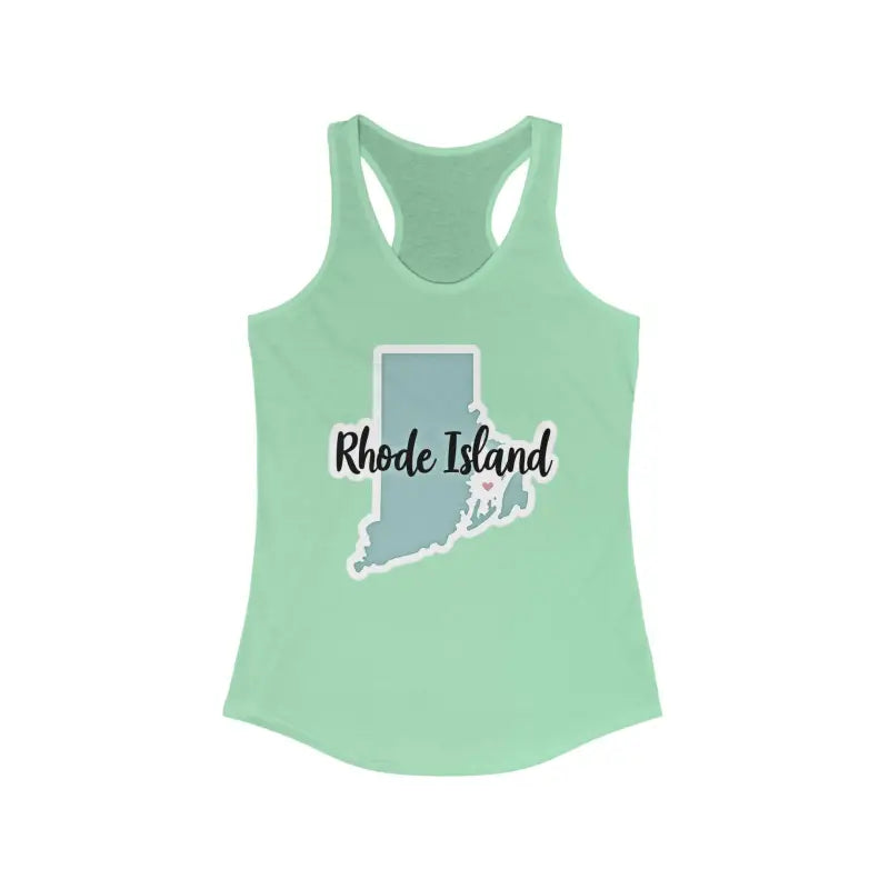 Rhode Island Graphic Racerback Tank Top for Active Women - Ocean State Styles