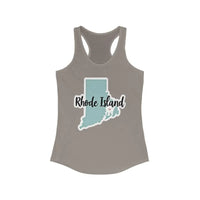 Rhode Island Graphic Racerback Tank Top for Active Women - Ocean State Styles