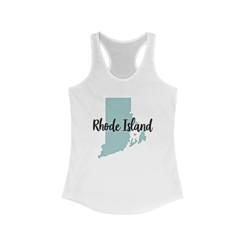 Rhode Island Graphic Racerback Tank Top for Active Women - Ocean State Styles