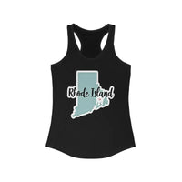 Rhode Island Graphic Racerback Tank Top for Active Women - Ocean State Styles