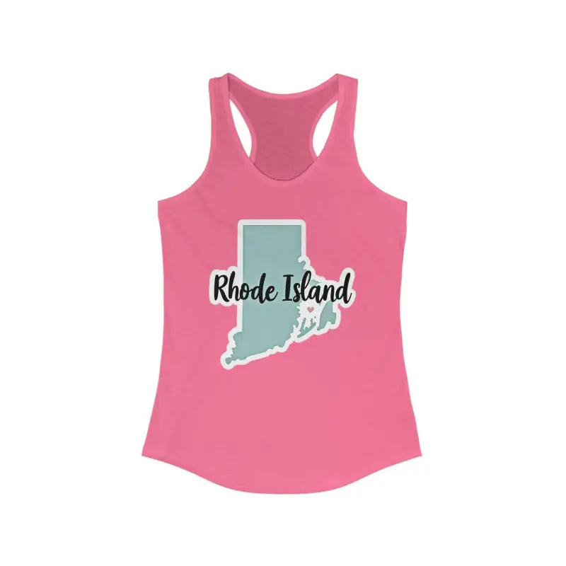 Rhode Island Graphic Racerback Tank Top for Active Women - Ocean State Styles