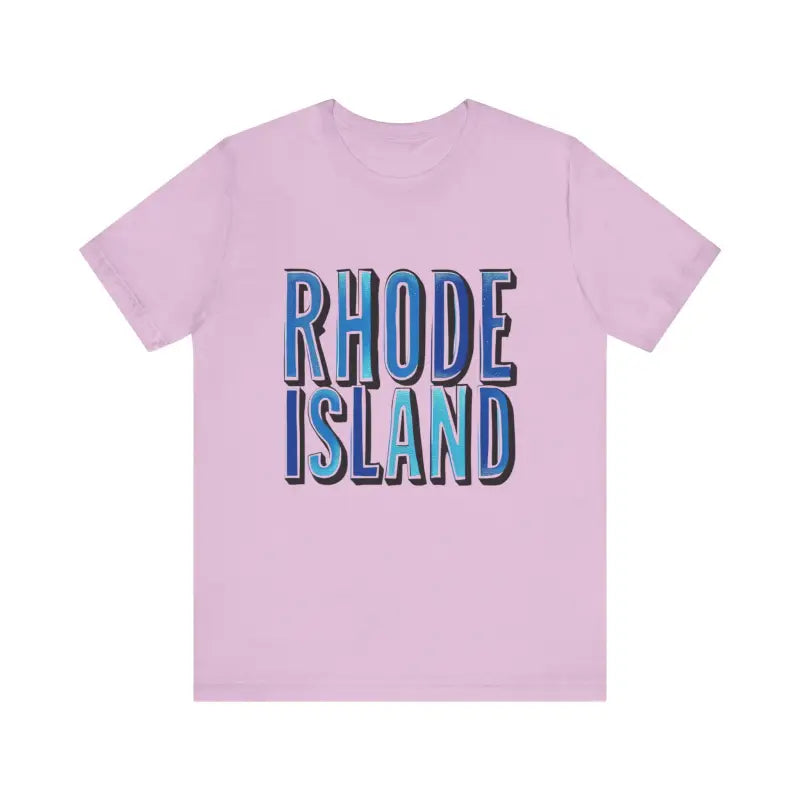 Rhode Island Graphic Tee Pink Unisex Jersey T-Shirt Style - Ocean State Styles