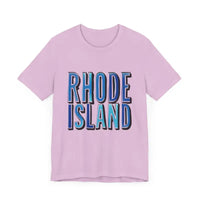 Rhode Island Graphic Tee Pink Unisex Jersey T-Shirt Style - Ocean State Styles