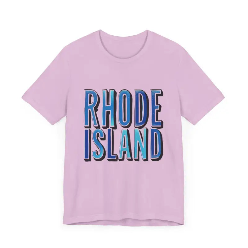 Rhode Island Graphic Tee Pink Unisex Jersey T-Shirt Style - Ocean State Styles