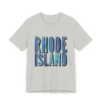 Rhode Island Graphic Tee Pink Unisex Jersey T-Shirt Style - Ocean State Styles