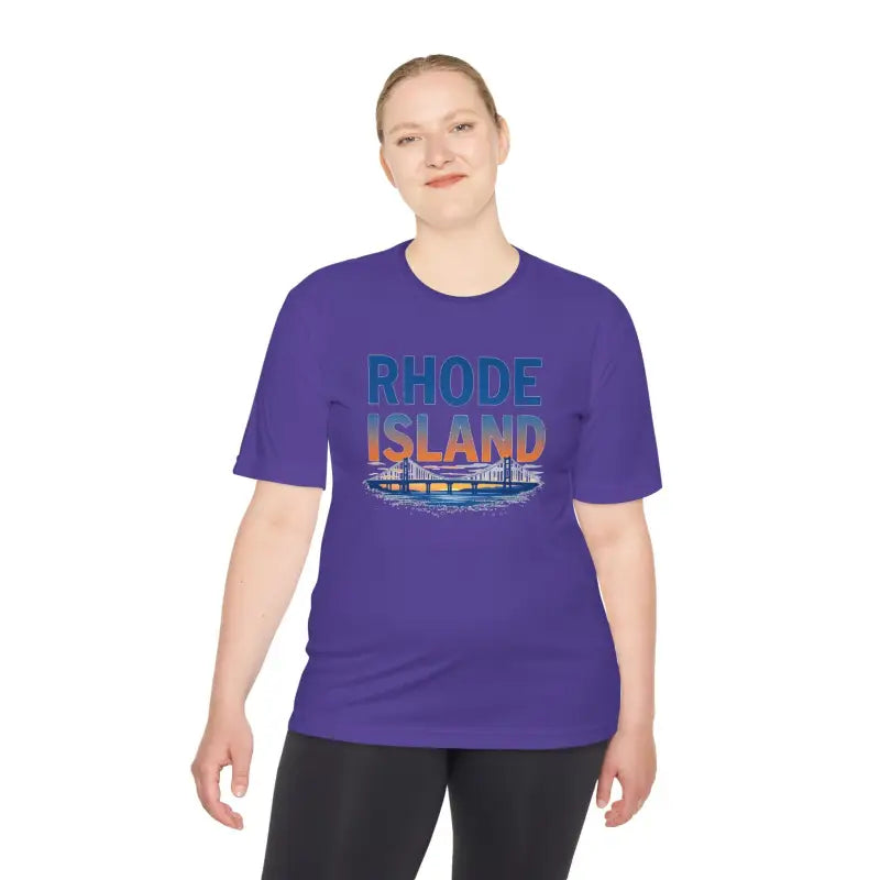 Rhode Island Graphic Unisex Moisture Wicking Tee for All - Ocean State Styles