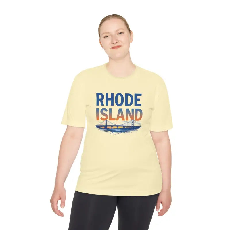 Rhode Island Graphic Unisex Moisture Wicking Tee for All - Ocean State Styles