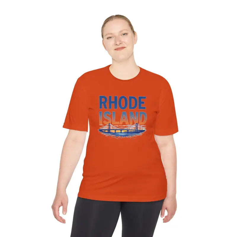 Rhode Island Graphic Unisex Moisture Wicking Tee for All - Ocean State Styles