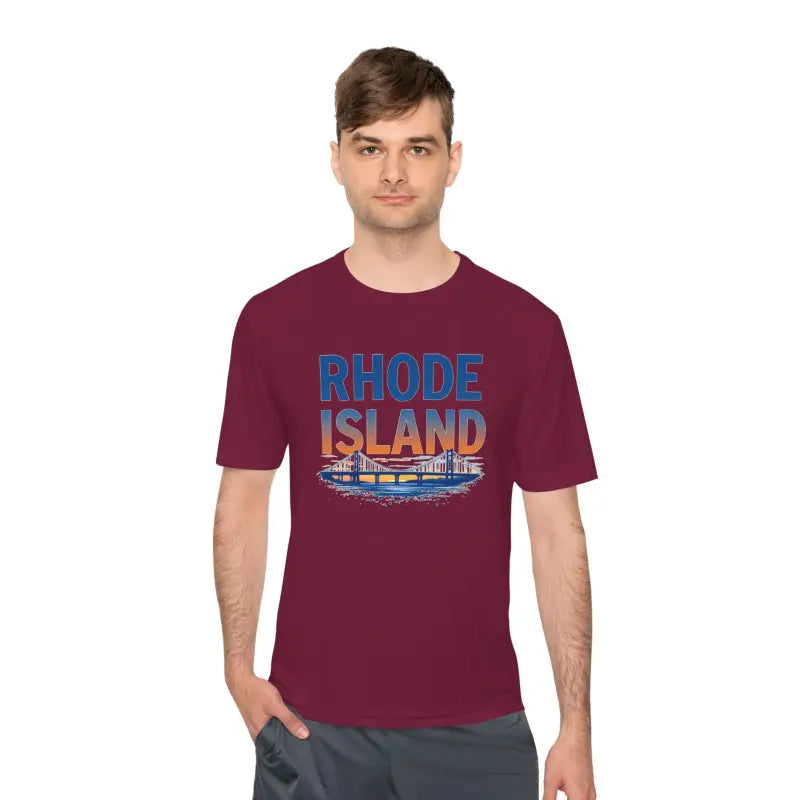 Rhode Island Graphic Unisex Moisture Wicking Tee for All - Ocean State Styles
